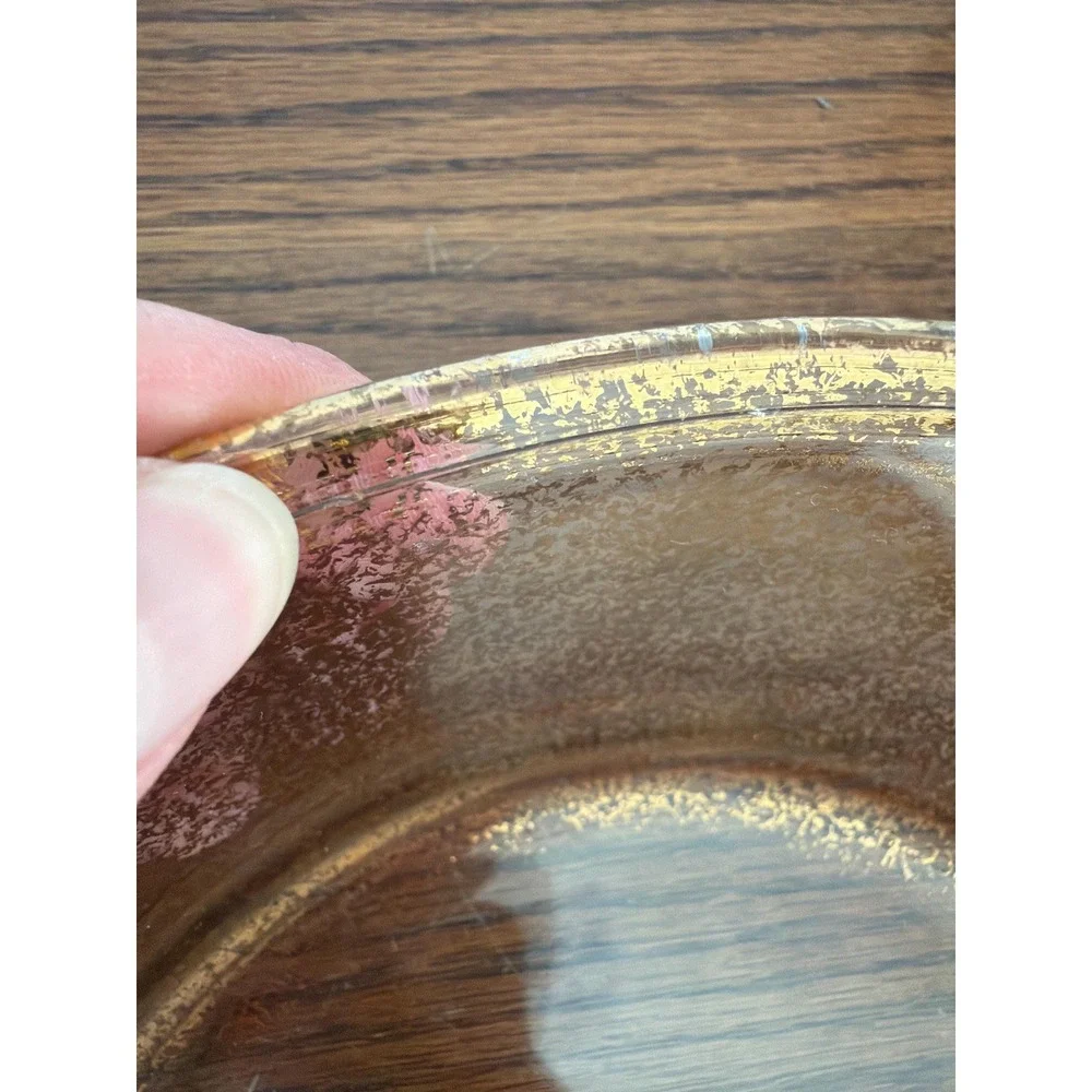 Vintage Anchor Hocking Fire-King 2-Quart Gold Fleck Round Dish Serving Bowl‎